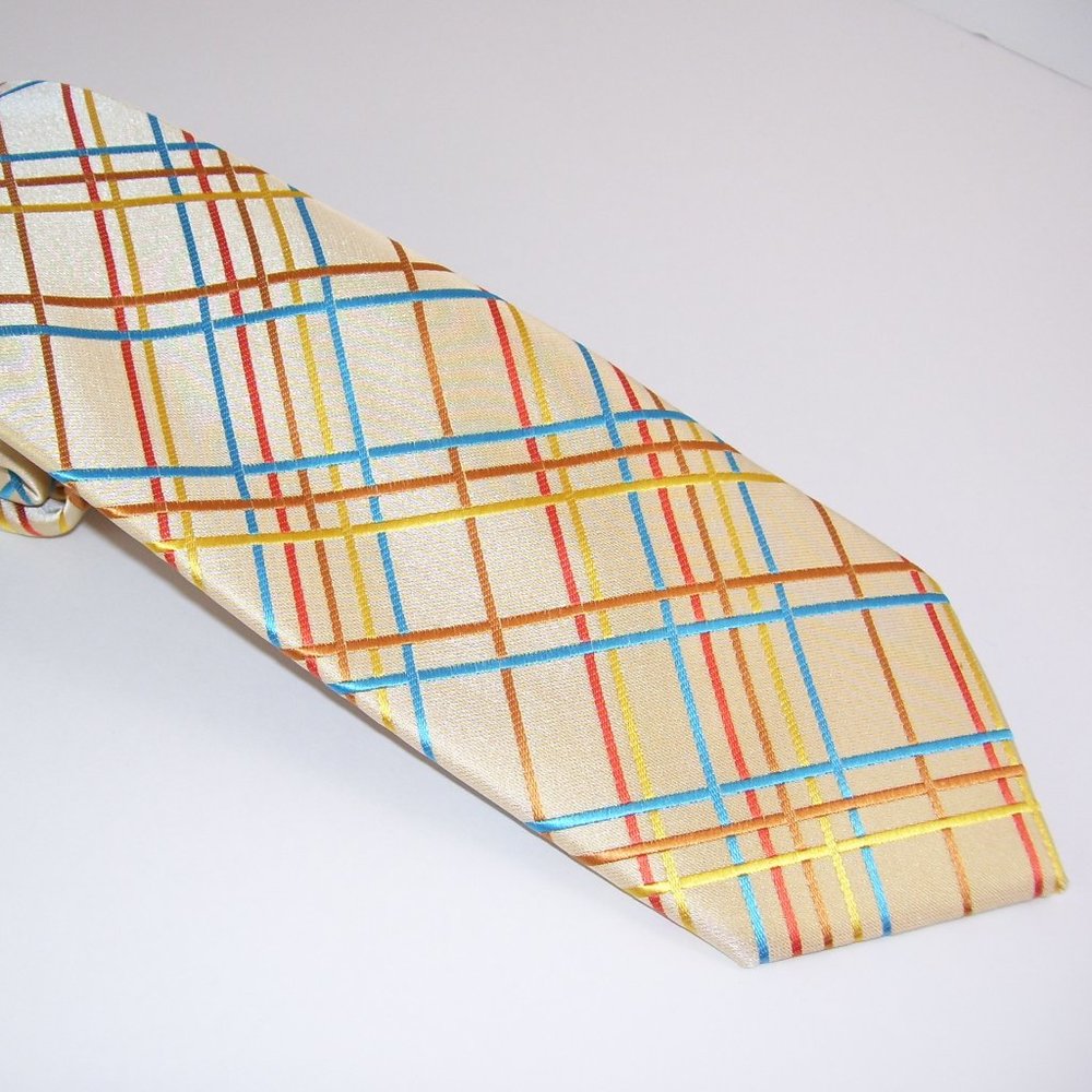 St. Patrick Peach Stripe Neck Tie & Sock Box 5 Set - Picture 3 of 8